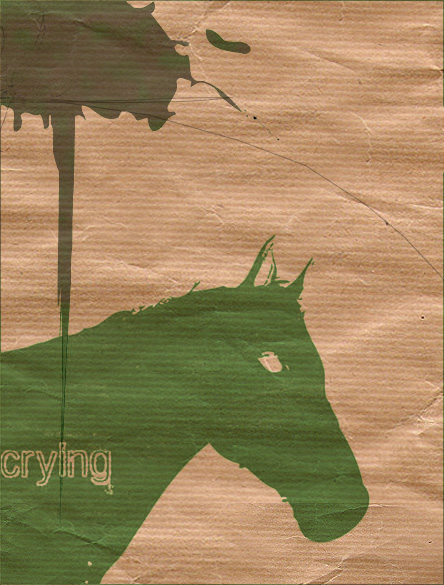 i saw a horse crying